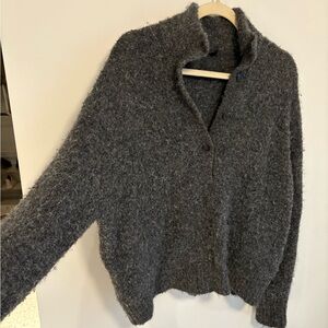 Jenni kayne Gray Boucle Sweater size small